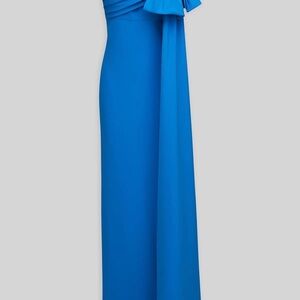 Halston Heritage One Shoulder Gown in Vibrant Blue